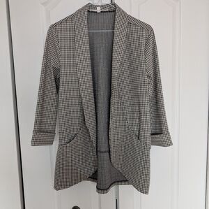 Women's Houndstooth Open Front Blazer
